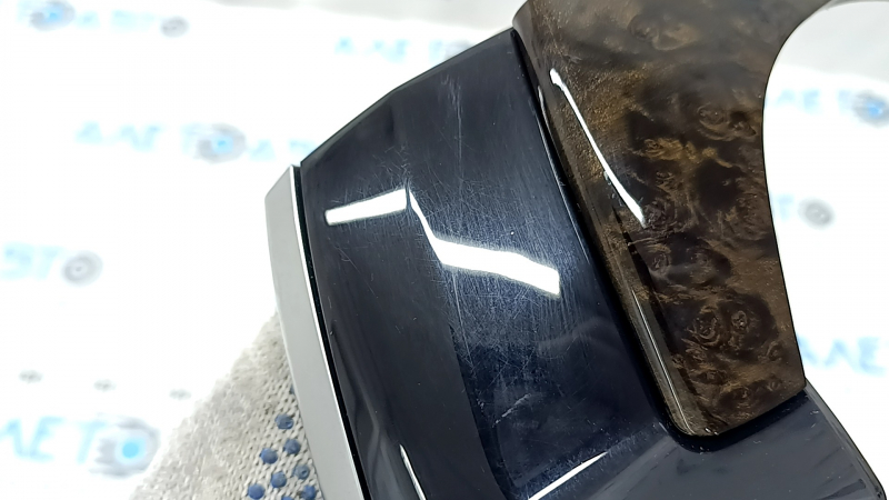 Left front panel trim for BMW X5 F15 14-18, wood finish, glossy, scratches