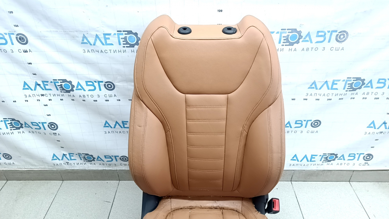 Passenger seat BMW 3 G20 19-22 with airbag, electric, heated, Sport, brown leather COGNAC, dry cleanable