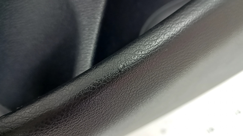 Door trim, front right card, BMW X5 F15 14-18, black, insert and armrest, brown Dakota Mokka leather, glossy wood trim, with handle and overlays, bumps, cracked handle