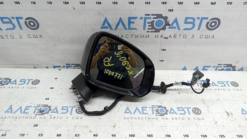 Right side mirror assembly Volvo XC90 16-24 15+4 pins, turn signal, heated, auto-dimming, BSM, camera, black