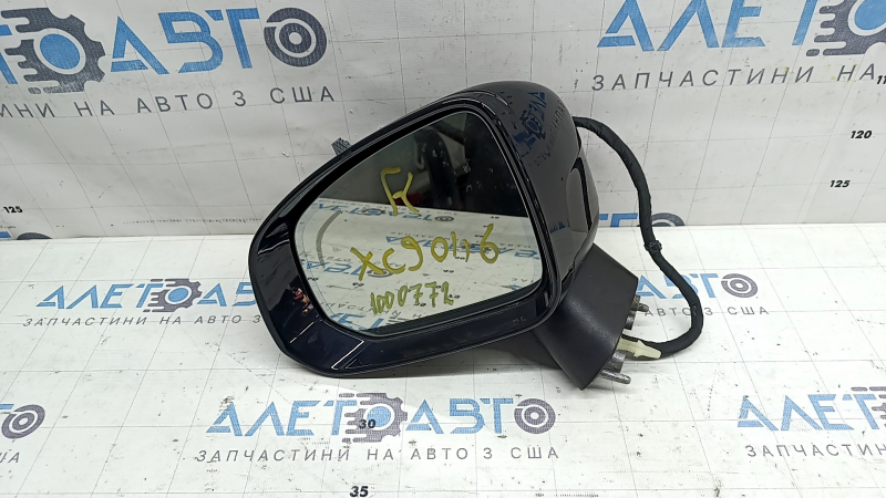 Left side mirror assembly Volvo XC90 16-24 14+4 pins, turn signal, heated, auto-dimming, BSM, camera, black