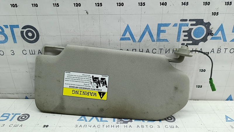 Left sun visor Volvo XC90 16-26 gray with backlight, without hook, dry cleanable