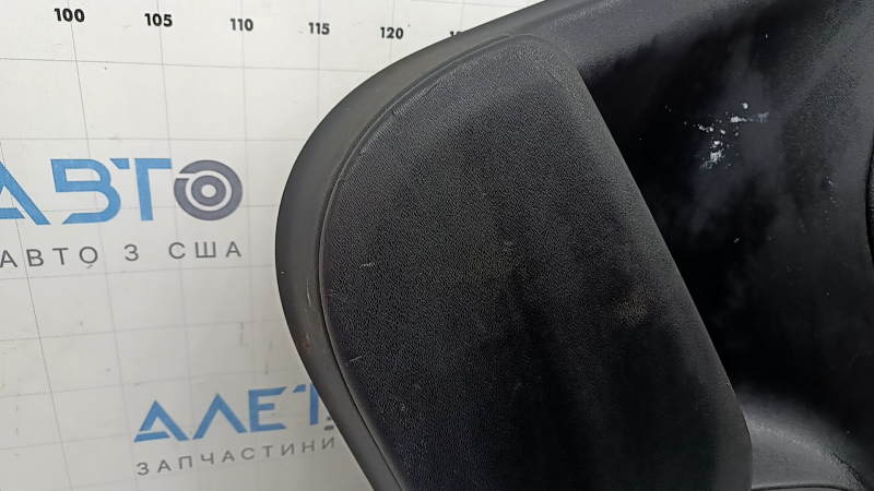 Door trim, rear right card, Volvo XC90 16-24, black leather, black leather armrest, with handle, without curtain, with buttons, scratches, needs dry cleaning, tear