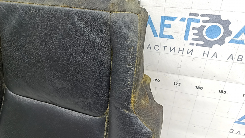 Rear seat cushion upholstery (2nd row) right Volvo XC90 16-25 black leather, dry cleanable, dented