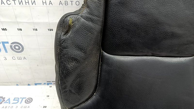 Rear seat cushion upholstery (2nd row) right Volvo XC90 16-25 black leather, dry cleanable, dented