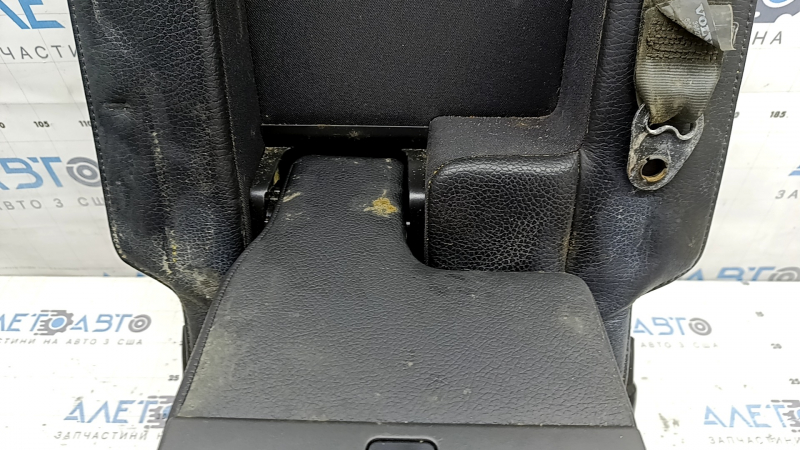 Rear seat backrest (2nd row) center Volvo XC90 16-25 black leather, with belt, armrest, upper frame and headrest, dry-cleanable