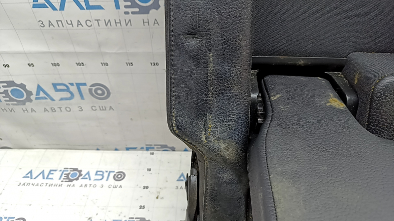 Rear seat backrest (2nd row) center Volvo XC90 16-25 black leather, with belt, armrest, upper frame and headrest, dry-cleanable