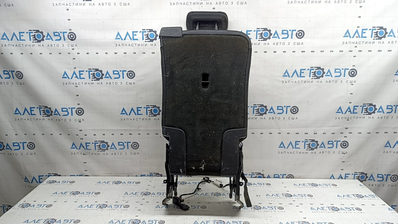 Rear seat backrest (2nd row) center Volvo XC90 16-25 black leather, with belt, armrest, upper frame and headrest, dry-cleanable