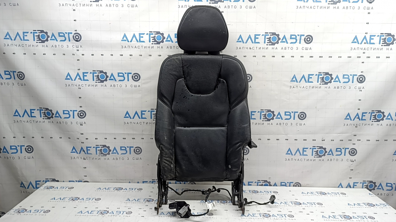 Rear seat backrest (2nd row) left Volvo XC90 16-25 black leather, with headrest and upper frame, dry cleanable