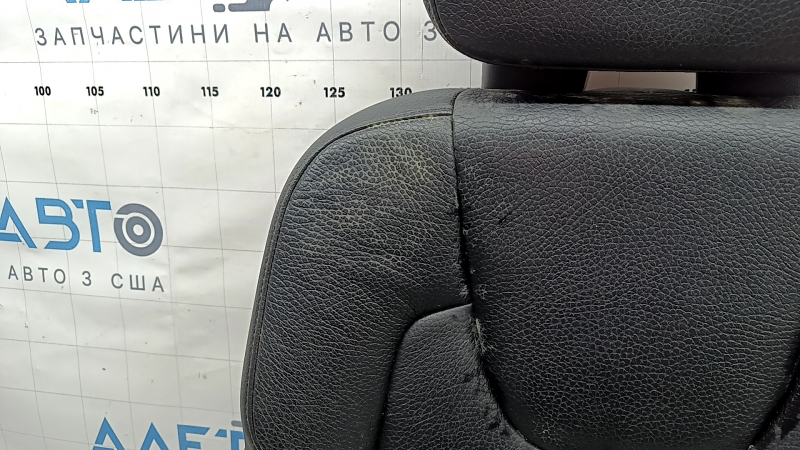 Rear seat backrest (2nd row) left Volvo XC90 16-25 black leather, with headrest and upper frame, dry cleanable