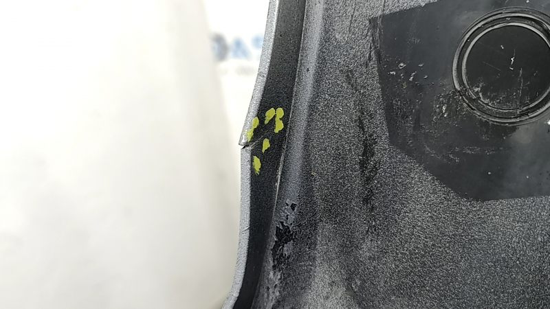 Left threshold Audi A6 C7 16-16 rest, silver, dented, cracks, scratches