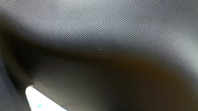 Upper right rear pillar trim Ford Mustang Mach-E 21-26 black, scratches, dent from the inside
