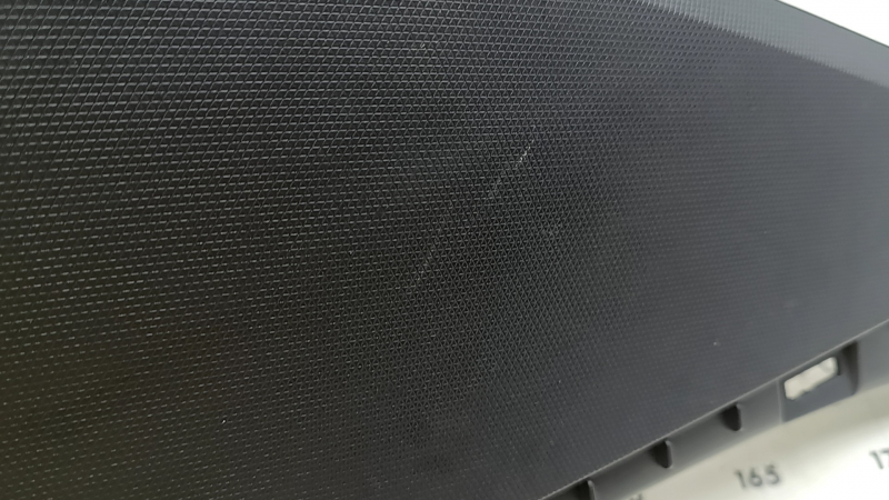 Upper right rear pillar trim Ford Mustang Mach-E 21-26 black, scratches, dent from the inside