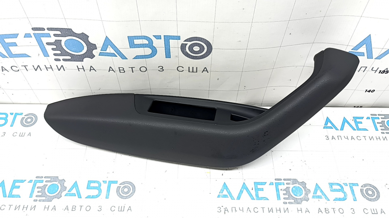 Rear left door armrest for Audi A6 C7 12-18, black leather, with overlay