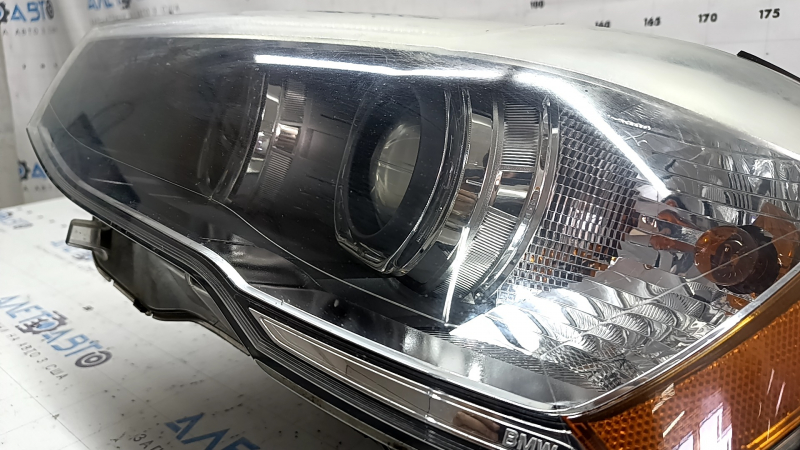Front left headlight assembly BMW X3 F25 15-17 xenon adaptive, for polishing, scratches