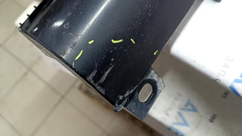 Left threshold BMW X3 F25 11-17 M-Sport, black 475, with mudguard, scratches