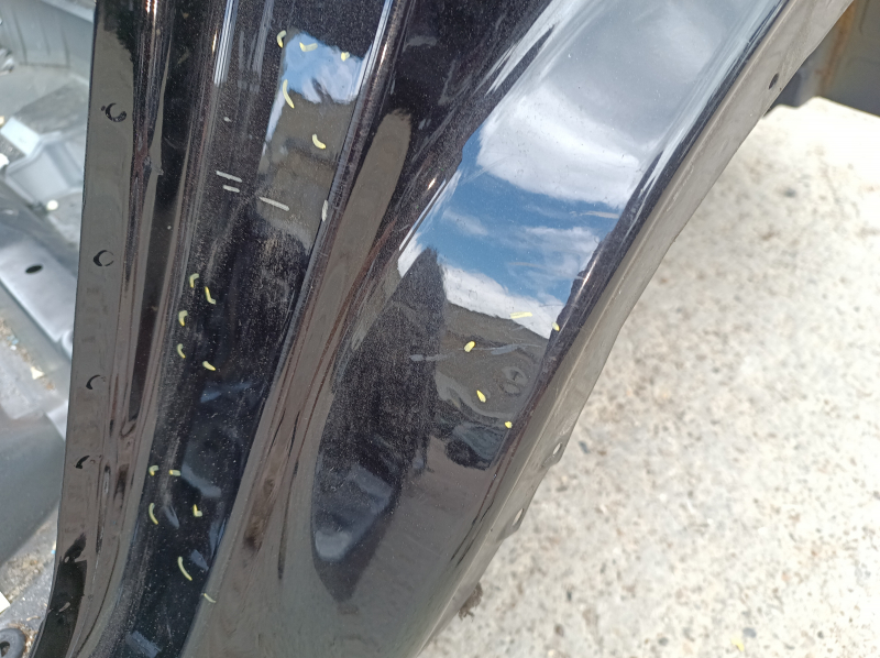 Quarter wing rear left Volvo XC90 16-26 on the body, black, pokes
