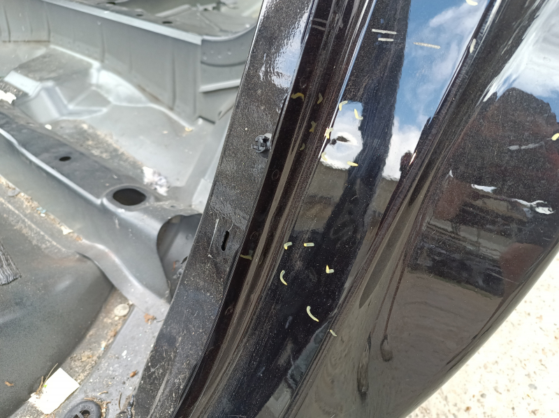 Quarter wing rear left Volvo XC90 16-26 on the body, black, pokes