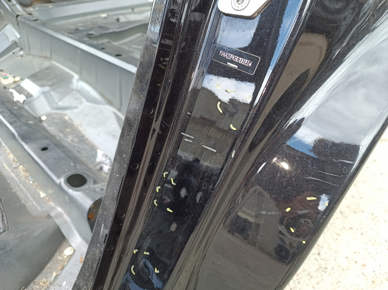 Quarter wing rear left Volvo XC90 16-26 on the body, black, pokes