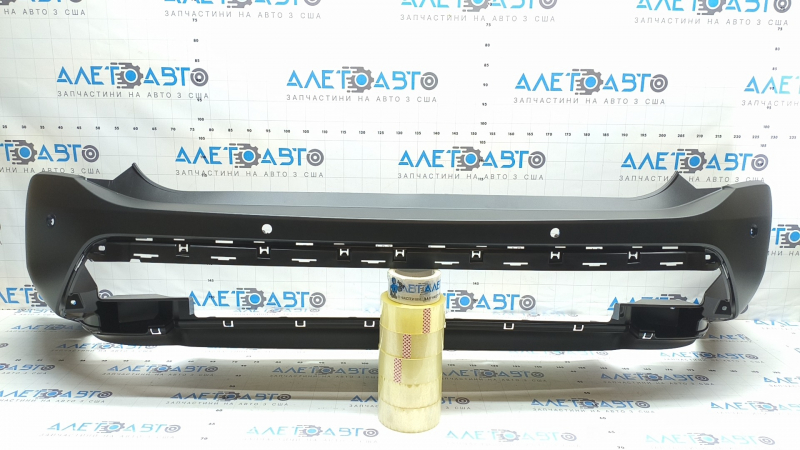 Bare rear bumper Nissan Rogue 21-23 for parking sensors, structure, type 2