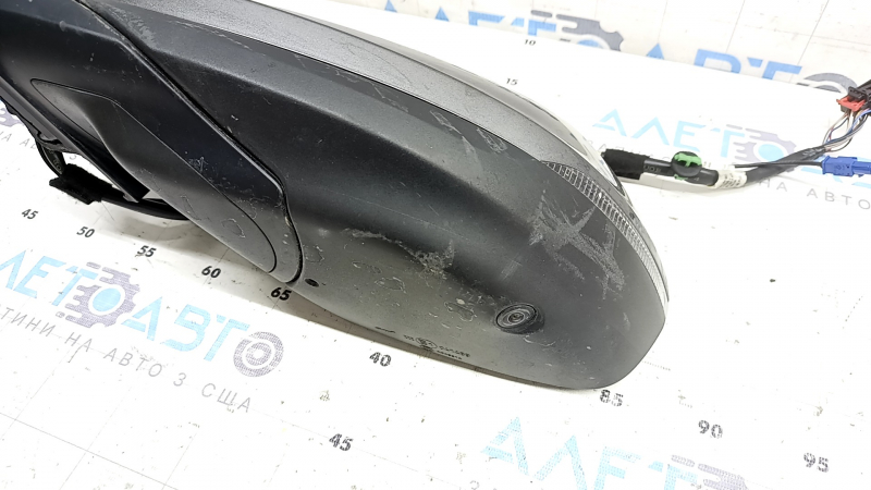 Left side mirror assembly Audi Q8 19-26 15+2 pins, turn signal, heating, auto-dimming, BSM, camera, graphite, in glue