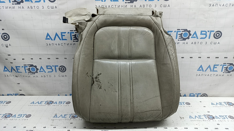 Driver's seat cushion upholstery for Honda Insight 19-22, grey leather, heated, perforated, dry-cleanable