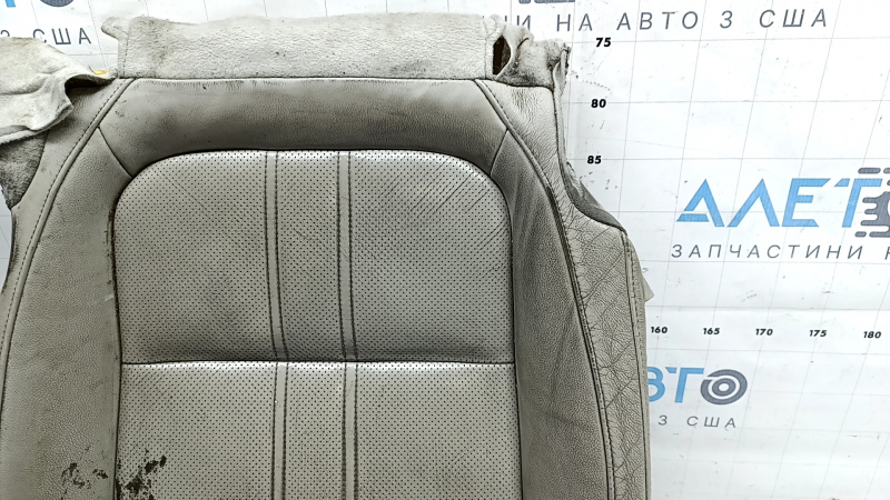 Driver's seat cushion upholstery for Honda Insight 19-22, grey leather, heated, perforated, dry-cleanable