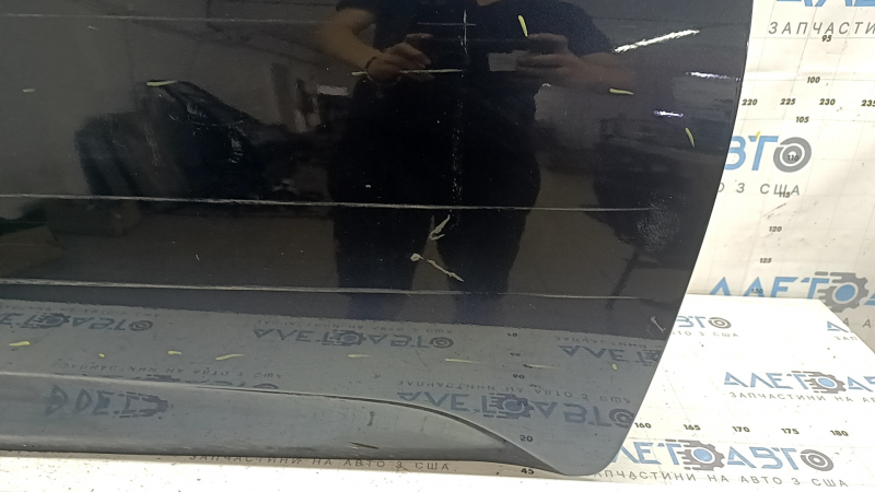 Bare front right door Honda Insight 19-22 blue B607M, with upper chrome molding, scratch