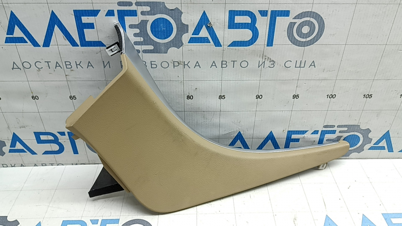 Front upper left center console trim Hyundai Sonata 11-15 beige with gray, scratches