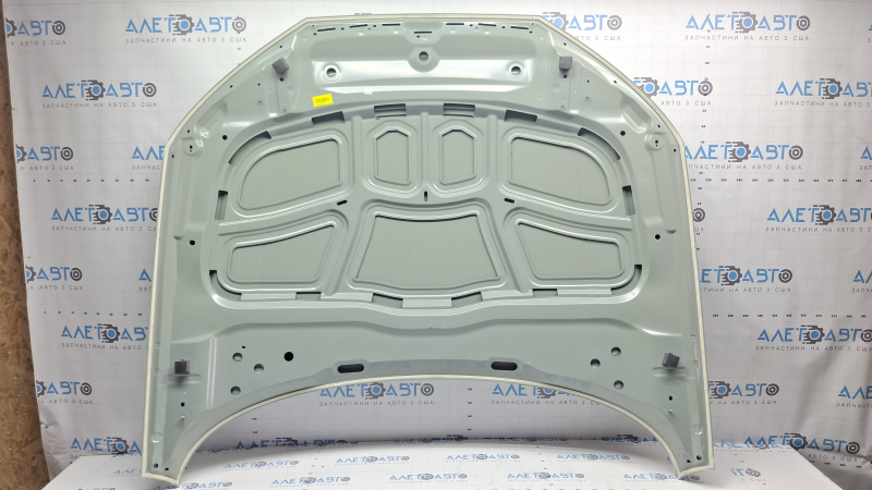 The hood is bare, Audi A4 B9 17-25 steel, with bent corners and dents