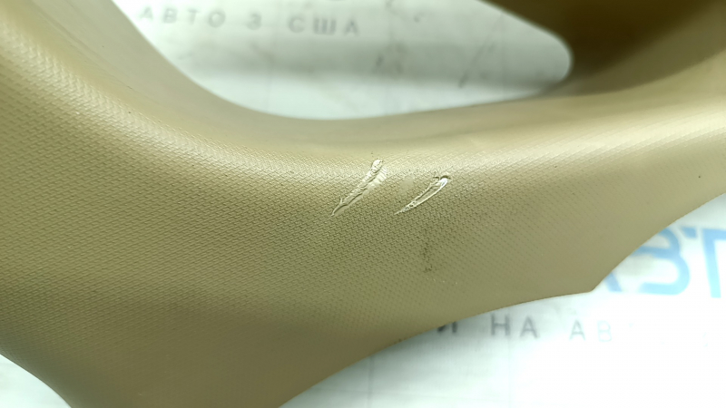 Right rear pillar trim Hyundai Sonata 11-14 beige, tears, scratches