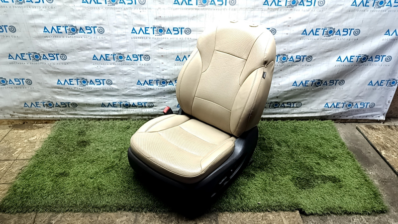 Driver's seat for Hyundai Sonata 11-15 with airbag, electric, heated, beige leather with perforation, cracked leather