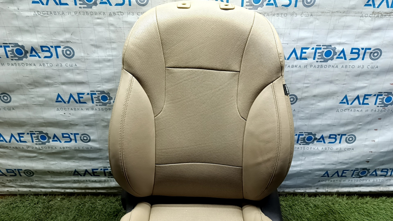 Driver's seat for Hyundai Sonata 11-15 with airbag, electric, heated, beige leather with perforation, cracked leather