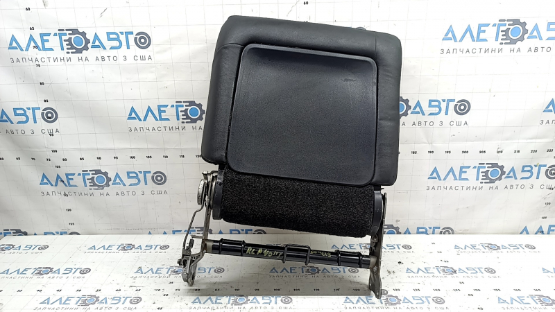 Rear seat backrest, 2nd row, left, complete, Toyota Prius V 15-17, black leather, with upper frame and rear trim, worn plastic