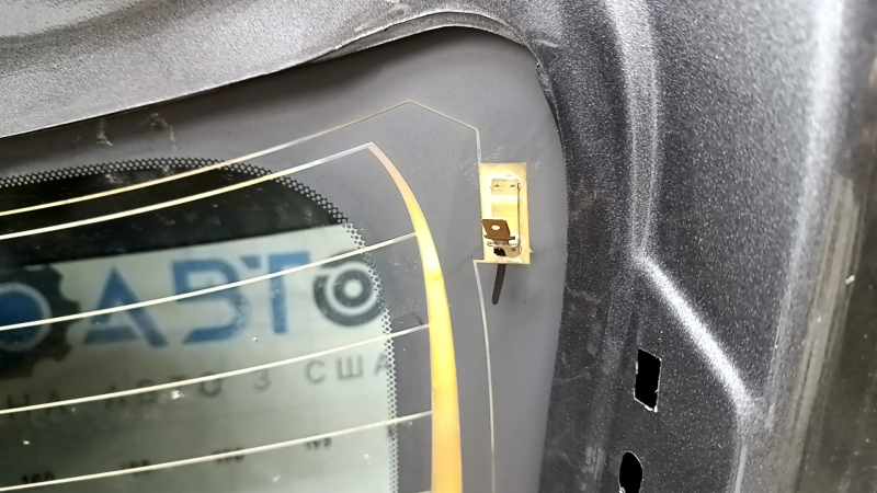 Bare trunk door with glass Nissan Murano z52 20-24 tinted, graphite KAD, with spoiler, spoiler pads, brake light, trapezoid and rear wiper arm, scratches on the glass
