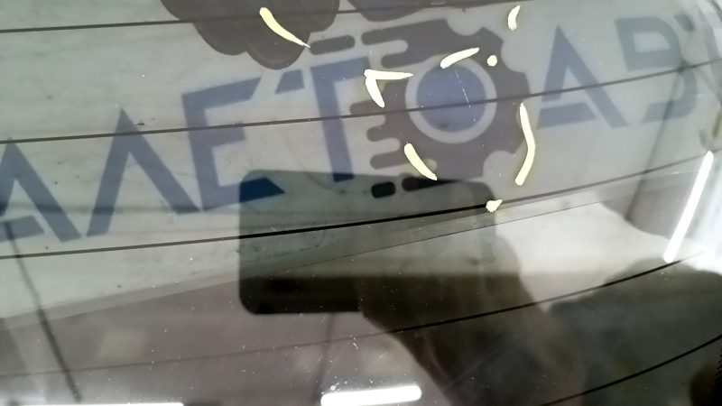 Bare trunk door with glass Nissan Murano z52 20-24 tinted, graphite KAD, with spoiler, spoiler pads, brake light, trapezoid and rear wiper arm, scratches on the glass