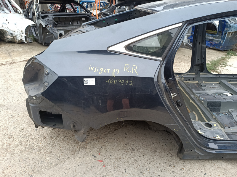 Quarter wing rear right Honda Insight 19-21 blue, on the body, dents, bump