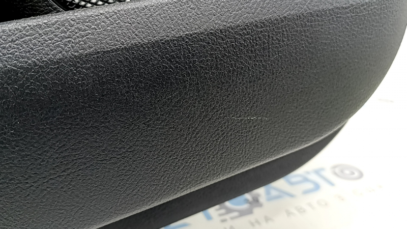 Door trim card rear left Ford Fusion mk5 17-20 black with gray insert, leather, leather armrest, gray molding, titanium, with handle, scratch
