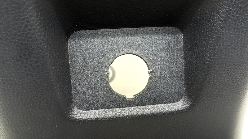 Center console trim with air vent deflector for Toyota Rav4 19-25 under cigarette lighter, black, scratches
