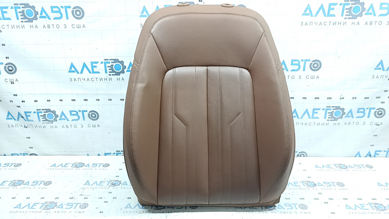 The driver's seat back upholstery for the Audi A6 C8 19-25 is light brown leather and heated