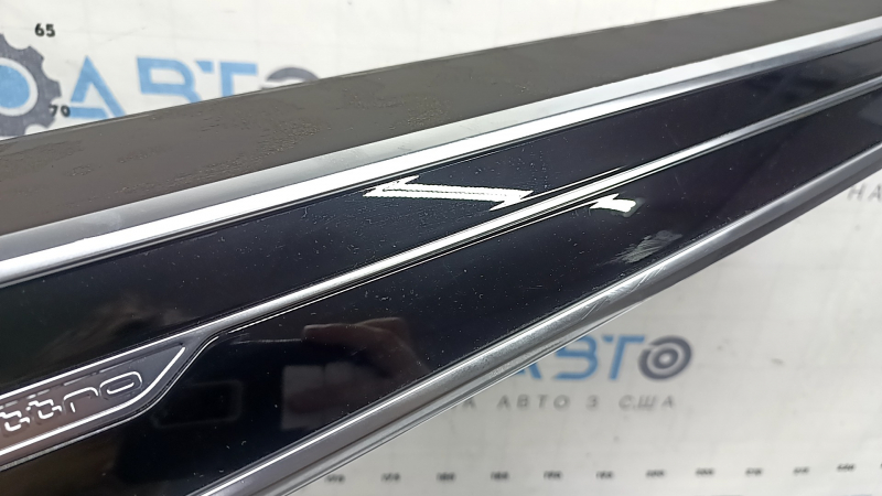 Set of interior trims for Audi A6 C8 19-21 in dark wood finish, texture, scratches, chips