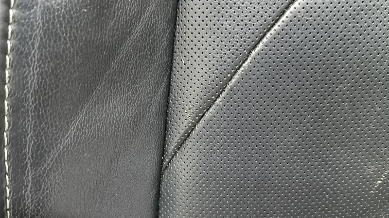 Ford Fusion mk5 17-20 titanium passenger seat cushion upholstery, black leather, perforated, for ventilation and heating, scratches