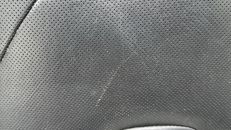 Ford Fusion mk5 17-20 titanium passenger seat cushion upholstery, black leather, perforated, for ventilation and heating, scratches