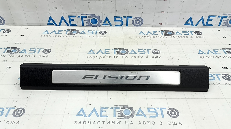 Front left door sill trim Ford Fusion mk5 17-20 black with chrome insert, scratches