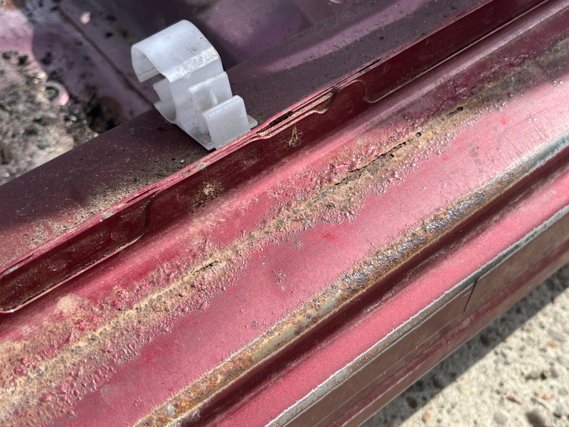 Front left quarter panel of Subaru Forester 19-24 SK on the body, red, corrosion
