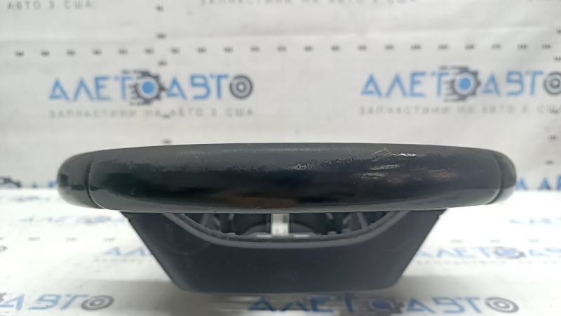 Steering wheel bare Lincoln MKZ 13-20 black leather, scratches, stitching is torn, worn