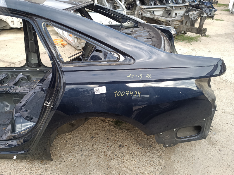 Quarter wing rear left Audi A6 C8 19-25 on the body, blue, pokes