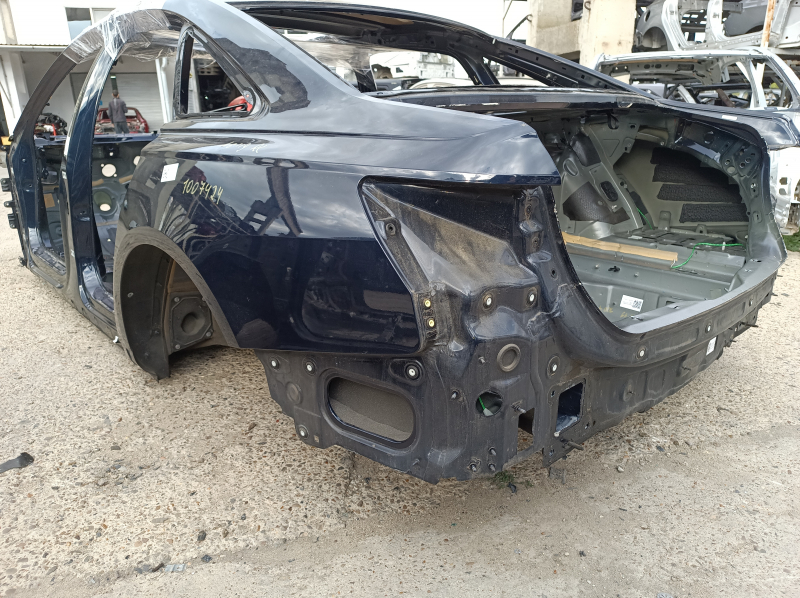 Quarter wing rear left Audi A6 C8 19-25 on the body, blue, pokes