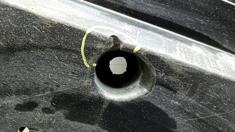 Front left underbody protection for Toyota Rav4 19-25 hybrid, USA built, dented, cracked