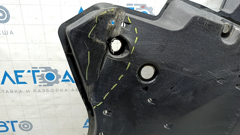 Front left underbody protection for Toyota Rav4 19-25 hybrid, USA built, dented, cracked